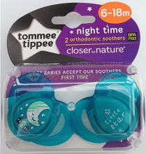 Tommee Tippee Art. 43336296 Night Time Silicone Soother 6 -18 m. (2pcs.)